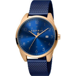 Esprit Ανδρικό Ρολόι με Μπλε Μεταλλικό Μπρασελέ ES1G212M0085