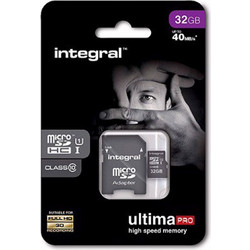 Integral Ultima Pro microSDHC 32GB Class 10 U1 UHS-I 90MB/s + Adapter