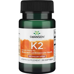Swanson K-2 100mcg 30 Μαλακές Κάψουλες