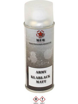MFH Army Spray Paint 400ml - Clear Coat Mat