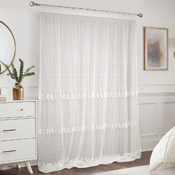 Lino Home Κουρτίνα με Τρέσα 280x300 Resio White