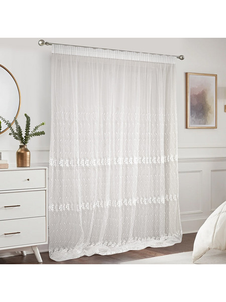 Lino Home Κουρτίνα με Τρέσα 280x300 Resio White