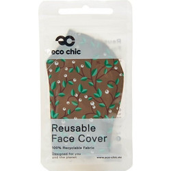 Eco Chic Face Cover Brown Berry Trail M20 1τμχ