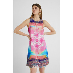 Desigual Nana Mini Καλοκαιρινό Καθημερινό Φόρεμα Φούξια 21SWVWAV-3044