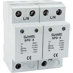 COMBINED SURGE ARRESTER TYPE 1+2- X/1P+N In 12,5kA - 64502