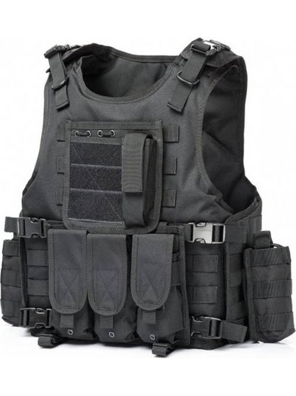 Γιλέκο Μάχης Military Tactical Vest Μαύρο