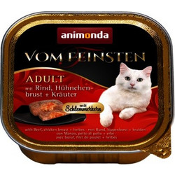 Animonda Vom Feinsten Adult Cat with Beef, Chicken Breast & Herbs 100gr