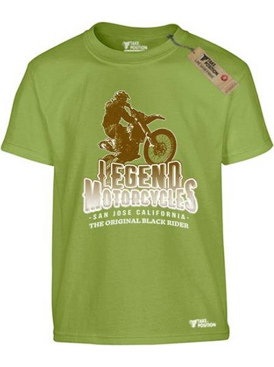 Takeposition Legent Motorcycle Παιδικό T-Shirt Κοντομάνικο Lime 806-9054