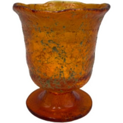 Καντήλι Αράχνη Γυάλινο 11x12cm Μελί