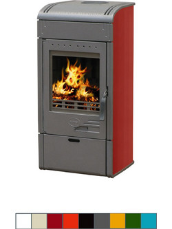 Plamen Vesta Red 10KW Μαντεμένια Ξυλόσομπα Αερόθερμη 10kW