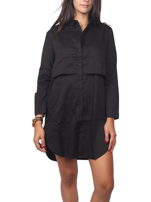 Soft Rebels Alieen Mini Καθημερινό Φόρεμα Σεμιζιέ Μαύρο 516-704