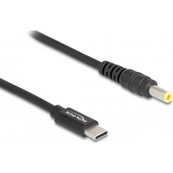 DeLock καλώδιο τροφοδοσίας USB-C σε 5.5x2.5mm, 1.5m, μαύρο - (87978)