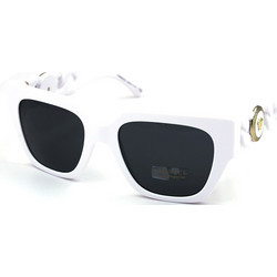 Versace VE 4409 314/87 Γυναικεία Γυαλιά Ηλίου Τετράγωνα Κοκάλινα Λευκά με Μαύρος Polarized Φακό