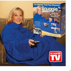 Κουβέρτα Με Μανίκια Fleece Καναπέ Snuggie Super Soft - Μπλε