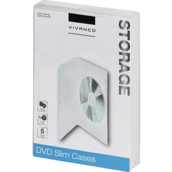 VIVANCO ΘΗΚΕΣ DVD SLIM CASE 5pcs transparent