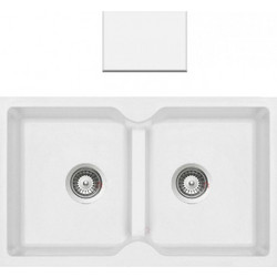 Sanitec Classic 340 Υποκαθήμενος Νεροχύτης Γρανίτη Ματ White 78x50cm