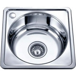 Ick 4040P Ανοξείδωτος Νεροχύτης 40x40cm Κυκλικός Chrome