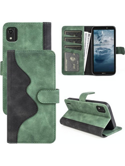 Για το Nokia C2 2nd Edition Stitching οριζόντια Flip δερμάτινη θήκη τηλεφώνου (Πράσινο) (OEM)