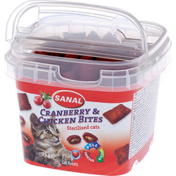 Sanal Cat Cranberry & Chicken Bites Treat 75gr