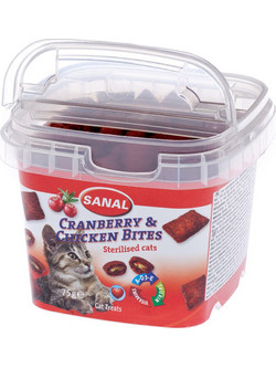 Sanal Cat Cranberry & Chicken Bites Treat 75gr