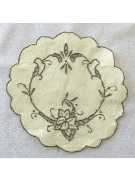 Πετσετάκι Κεντητό 19x19 - DressingHome - 2000 - Τριαντάφυλλο - Μπεζ