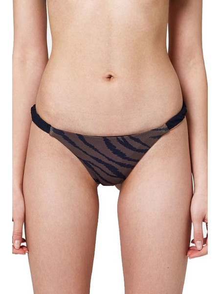 Sundek Ψηλόμεσο Bikini Bottom Animal Print Σοκολατί GW392KTL629S-OFRIDE