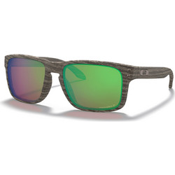 Oakley OO 9102 J8 Ανδρικά Γυαλιά Ηλίου Τετράγωνα Κοκάλινα Γκρι με Πράσινο Καθρέπτη Φακό