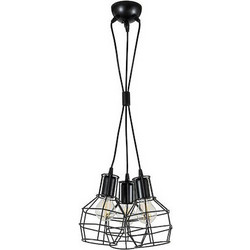 ARlight PDT 1243-3 Κρεμαστό Φωτιστικό Οροφής Πλέγμα Τρίφωτο Ε27 Μαύρο 0103449