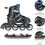 Nils Extreme Inline Αυξομειούμενα Rollers Παιδικά Μαύρα Μπλε NH11912