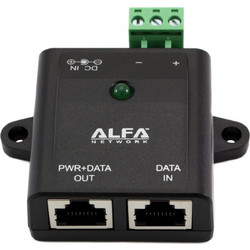 Alfa Networks APOE03GS, Industrial Single-Port Passive Gigabit Redundant PoE Midspan/Injector with Reset Button Feature and Surge Protection