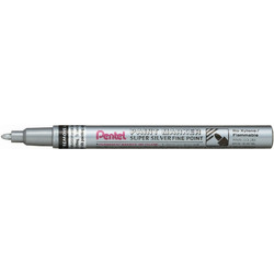 Μαρκαδόρος Ανεξίτηλος Μπίλιας Pentel Super Silver Fine MSP10-Z