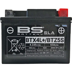 BS Μπαταρία Μοτοσυκλέτας BTX4L+/BTZ5S 4.2Ah