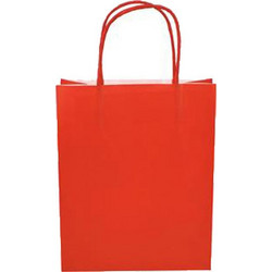 Χάρτινη κόκκινη σακούλα δώρου 20x8x25cm