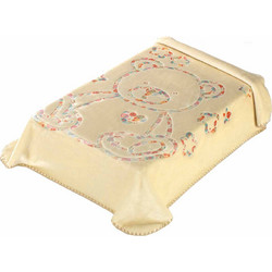 Morven 3D Art Baby I04 Κουβέρτα Κούνιας Βελουτέ 110x140 Μπεζ