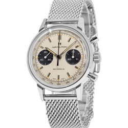 Hamilton American Classic Ανδρικό Ρολόι Χρονογράφος Αυτόματο με Ασημί Μεταλλικό Μπρασελέ H38429110