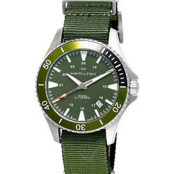 Hamilton Khaki Navy Ανδρικό Ρολόι Αυτόματο με Χακί Υφασμάτινο Λουράκι H82375961