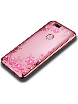 Forcell Strass TPU Case Diamond Garden - Θήκη σιλικόνης με Στρας Rose Gold (Xiaomi Mi A1 / 5X)