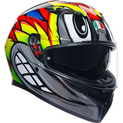 AGV K3 Birdy 2.0 Grey / Yellow / Red Κράνος Μηχανής Full Face 1500gr