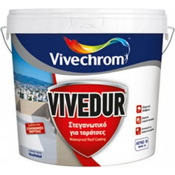VIVEDUR Vivechrom Στεγανωτικό και μονωτικό χρώμα για ταράτσες Λευκό 10 Lt