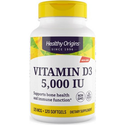 Healthy Origins Vitamin D3 50000iu 120 Μαλακές Κάψουλες