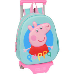 Safta Peppa Pig Σχολική Τσάντα Τρόλεϊ Δημοτικού Μπλε 642364020