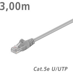 Goobay U/UTP Cat.5e Καλώδιο Δικτύου Ethernet 3m Grey