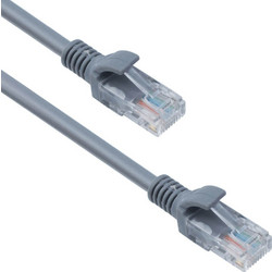 DeTech U/UTP Cat.5 Καλώδιο Δικτύου Ethernet 5m Grey