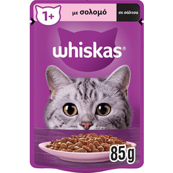 Whiskas Adult with Salmon in Gravy 85gr