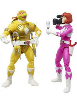 Hasbro Power Rangers Teenage Mutant Ninja Turtles Morphed Michelangelo And Morphed April O'Neil