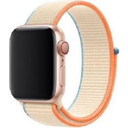 Devia Deluxe Sport3 Λουράκι Υφασμάτινο Cream White (Apple Watch 42 / 44 / 45mm)