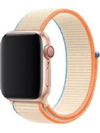 Devia Deluxe Sport3 Λουράκι Υφασμάτινο Cream White (Apple Watch 42 / 44 / 45mm)