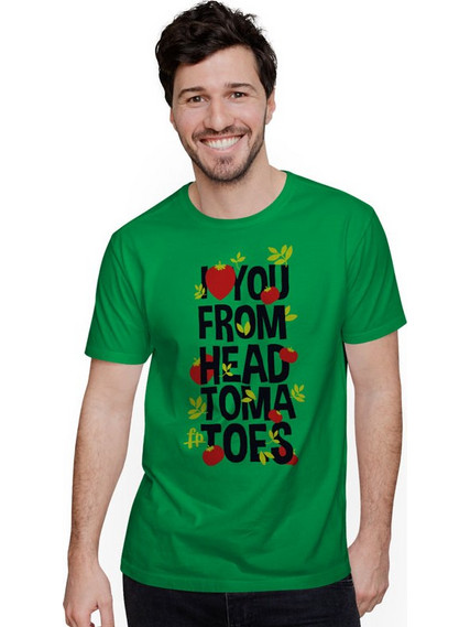 I Love You From Head Tomatoes (Κοντομάνικο Ανδρικό / Unisex) - Kelly green
