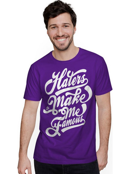 Haters Make Me Famous (Κοντομάνικο Ανδρικό / Unisex) - Dark purple