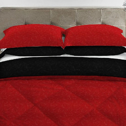 Isadore Lorraine Πάπλωμα Μονό 160x240 Microsatin Κόκκινο/Μαύρο